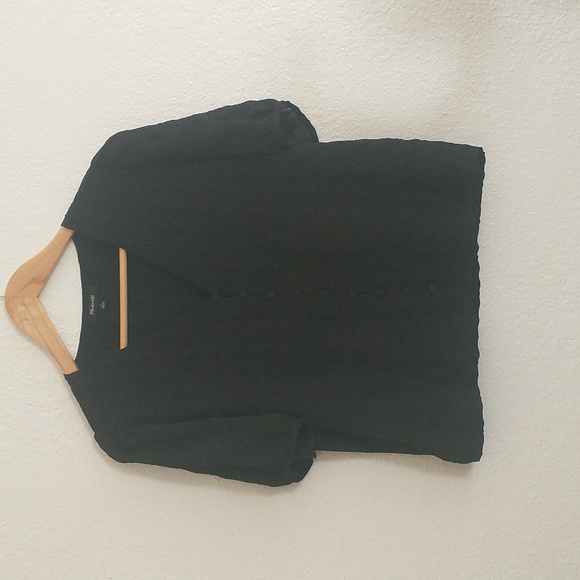 Madewell Textured Puff-Sleeve Button Front Top Size S - Picture 5 of 9